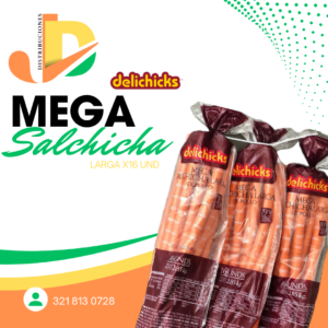 Mega salchicha Manguera Delichiks x16 unidades